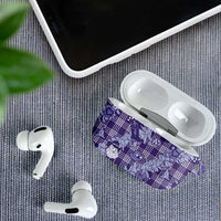 Purple Palaka Hawaii Cowboy Christmas AirPods Case Paniolo Mix Maile Lei LT7 - Polynesian Pride