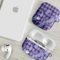 Purple Palaka Hawaii Cowboy Christmas AirPods Case Paniolo Mix Maile Lei LT7 - Polynesian Pride