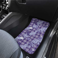 Purple Palaka Hawaii Cowboy Christmas Car Mats Paniolo Mix Maile Lei - Polynesian Pride