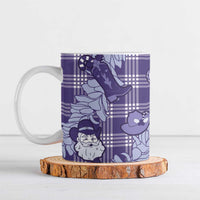 Purple Palaka Hawaii Cowboy Christmas Ceramic Mug Paniolo Mix Maile Lei - Polynesian Pride