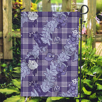 Purple Palaka Hawaii Cowboy Christmas Garden Flag Paniolo Mix Maile Lei - Polynesian Pride