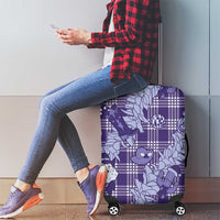 Purple Palaka Hawaii Cowboy Christmas Luggage Cover Paniolo Mix Maile Lei - Polynesian Pride