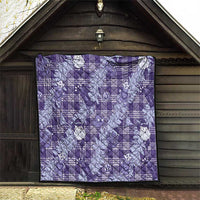 Purple Palaka Hawaii Cowboy Christmas Quilt Paniolo Mix Maile Lei - Polynesian Pride
