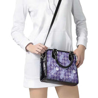 Purple Palaka Hawaii Cowboy Christmas Shoulder Handbag Paniolo Mix Maile Lei - Polynesian Pride