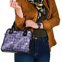 Purple Palaka Hawaii Cowboy Christmas Shoulder Handbag Paniolo Mix Maile Lei - Polynesian Pride