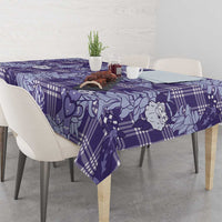 Purple Palaka Hawaii Cowboy Christmas Tablecloth Paniolo Mix Maile Lei - Polynesian Pride