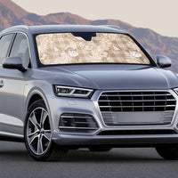 Khaki Palaka Hawaii Cowboy Christmas Auto Sun Shade Paniolo Mix Maile Lei - Polynesian Pride