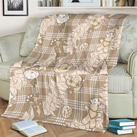 Khaki Palaka Hawaii Cowboy Christmas Blanket Paniolo Mix Maile Lei - Polynesian Pride