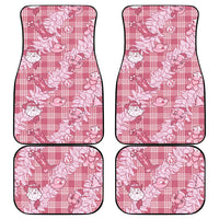 Pink Palaka Hawaii Cowboy Christmas Car Mats Paniolo Mix Maile Lei - Polynesian Pride