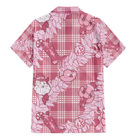 Pink Palaka Hawaii Cowboy Christmas Family Matching Mermaid Dress and Hawaiian Shirt Paniolo Mix Maile Lei - Polynesian Pride