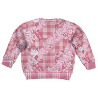 Pink Palaka Hawaii Cowboy Christmas Kid Ugly Christmas Sweater Paniolo Mix Maile Lei - Polynesian Pride