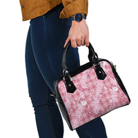 Pink Palaka Hawaii Cowboy Christmas Shoulder Handbag Paniolo Mix Maile Lei - Polynesian Pride