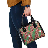Red Palaka Hawaii Cowboy Christmas Shoulder Handbag Paniolo Mix Maile Lei - Polynesian Pride