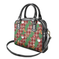 Red Palaka Hawaii Cowboy Christmas Shoulder Handbag Paniolo Mix Maile Lei - Polynesian Pride