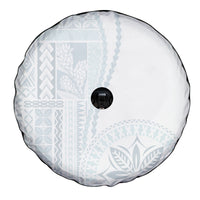 Samoa White Sunday Spare Tire Cover Classic Siapo Style LT7 - Polynesian Pride