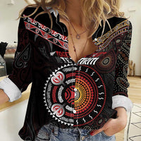 Aotearoa and Australia Indigenous Women Casual Shirt Stand Together For Te Tiriti