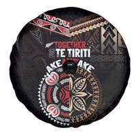 Aotearoa and Samoa Together For Te Tiriti Spare Tire Cover Kowhaiwhai Mix Siapo LT7 - Polynesian Pride