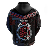 Aotearoa and Samoa Together For Te Tiriti Zip Hoodie Kowhaiwhai Mix Siapo - Flag Color