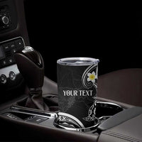 Polynesia Tribal Tumbler Cup Tentacles Plumeria
