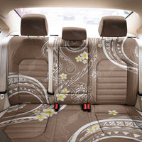Polynesia Tribal Back Car Seat Cover Mocha Plumeria Tentacles