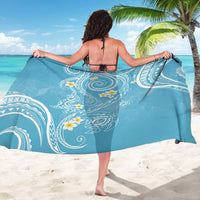 Polynesia Tribal Sarong Turquoise Plumeria Tentacles