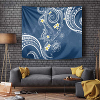 Polynesia Tribal Tapestry Deep Blue Plumeria Tentacles LT7 Blue - Polynesian Pride