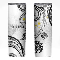 Polynesia Tribal Skinny Tumbler White Plumeria Tentacles