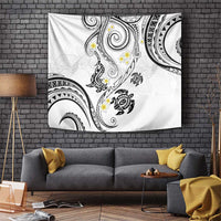 Polynesia Tribal Tapestry White Plumeria Tentacles LT7 White - Polynesian Pride