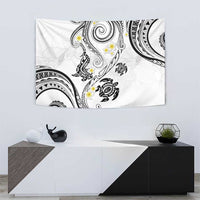 Polynesia Tribal Tapestry White Plumeria Tentacles LT7 - Polynesian Pride