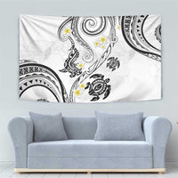 Polynesia Tribal Tapestry White Plumeria Tentacles LT7 - Polynesian Pride
