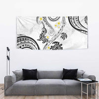 Polynesia Tribal Tapestry White Plumeria Tentacles LT7 - Polynesian Pride