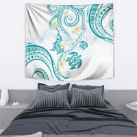 Polynesia Tribal Tapestry Teal Plumeria Tentacles LT7 - Polynesian Pride