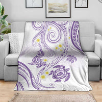 Polynesia Tribal Blanket Lilac Plumeria Tentacles