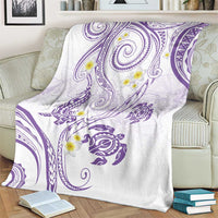 Polynesia Tribal Blanket Lilac Plumeria Tentacles