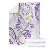 Polynesia Tribal Blanket Lilac Plumeria Tentacles