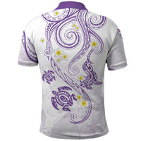 Polynesia Tribal Polo Shirt Lilac Plumeria Tentacles LT7 - Polynesian Pride