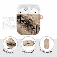 Bula Fiji Plumeria Tagimoucia Salusalu Beige AirPods Case Kaiviti Masi LT7 - Polynesian Pride