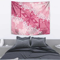 Bula Fiji Plumeria Tagimoucia Salusalu Pink Tapestry Kaiviti Masi - Polynesian Pride