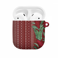 Women's Day Samoa Malu Tattoo Inspired Mix Teuila AirPods Case Scarlet LT7 Scarlet - Polynesian Pride