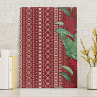 Women's Day Samoa Malu Tattoo Inspired Mix Teuila Canvas Wall Art Scarlet