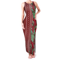 Women's Day Samoa Malu Tattoo Inspired Mix Teuila Family Matching Tank Maxi Dress and Hawaiian Shirt Scarlet