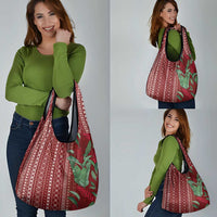 Women's Day Samoa Malu Tattoo Inspired Mix Teuila Grocery Bag Scarlet LT7 - Polynesian Pride