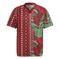 Women's Day Samoa Malu Tattoo Inspired Mix Teuila Rugby Jersey Scarlet LT7 Scarlet - Polynesian Pride
