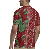 Women's Day Samoa Malu Tattoo Inspired Mix Teuila Rugby Jersey Scarlet LT7 - Polynesian Pride