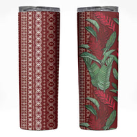 Women's Day Samoa Malu Tattoo Inspired Mix Teuila Skinny Tumbler Scarlet LT7 Scarlet - Polynesian Pride