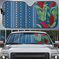 Women's Day Samoa Malu Tattoo Inspired Mix Teuila Auto Sun Shade Royal Blue LT7 Royal Blue - Polynesian Pride