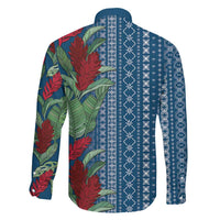 Women's Day Samoa Malu Tattoo Inspired Mix Teuila Family Matching Off Shoulder Maxi Dress and Hawaiian Shirt Royal Blue