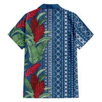 Women's Day Samoa Malu Tattoo Inspired Mix Teuila Family Matching Tank Maxi Dress and Hawaiian Shirt Royal Blue