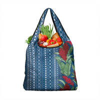 Women's Day Samoa Malu Tattoo Inspired Mix Teuila Grocery Bag Royal Blue LT7 1-pack One Size Royal Blue - Polynesian Pride