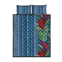 Women's Day Samoa Malu Tattoo Inspired Mix Teuila Quilt Bed Set Royal Blue LT7 - Polynesian Pride